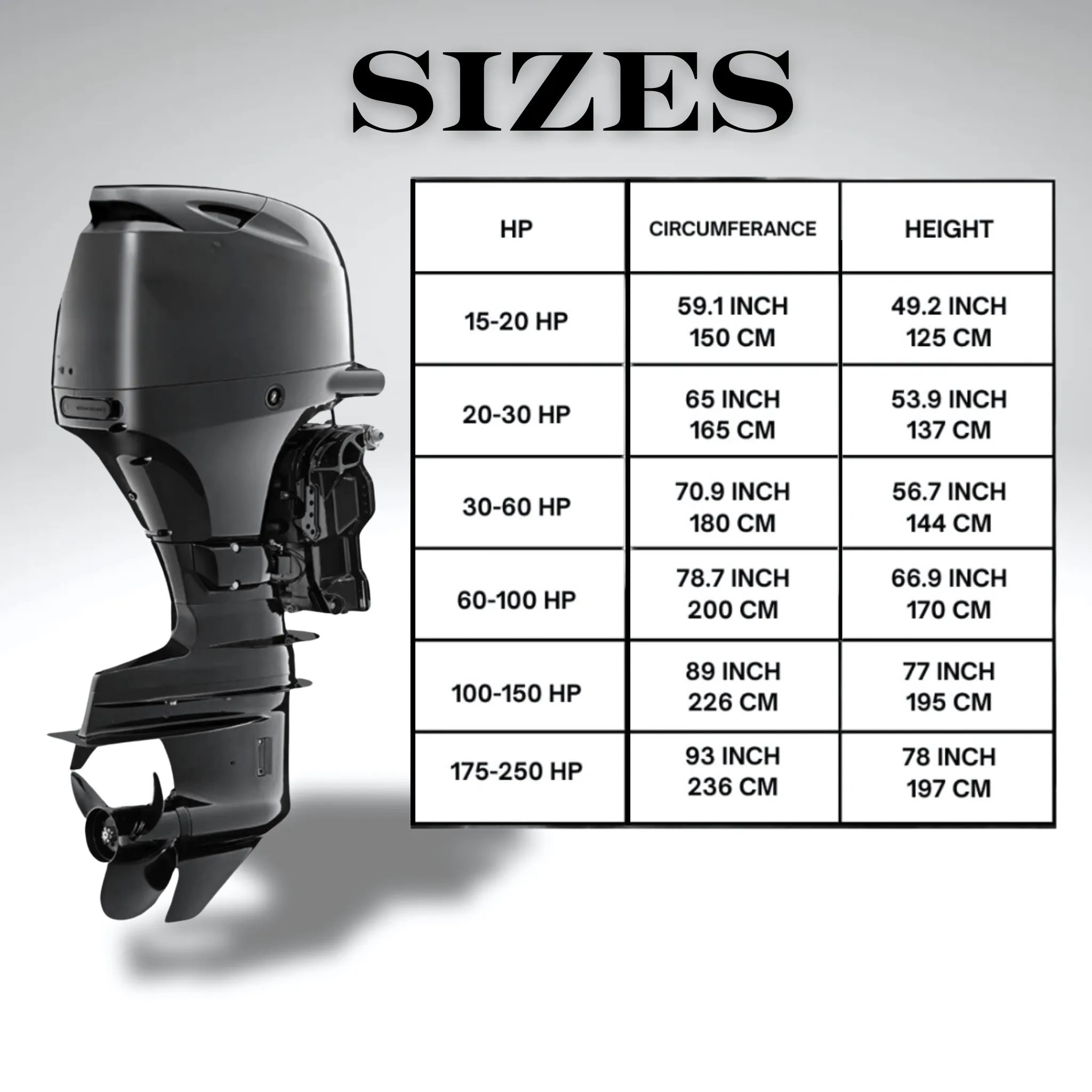 15-20HP Outboard Motor Cover – Heavy-Duty Protection for Your Boat Motor