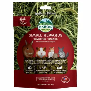 15% OFF: Oxbow Simple Rewards Timothy Treats For Small Animals 40g