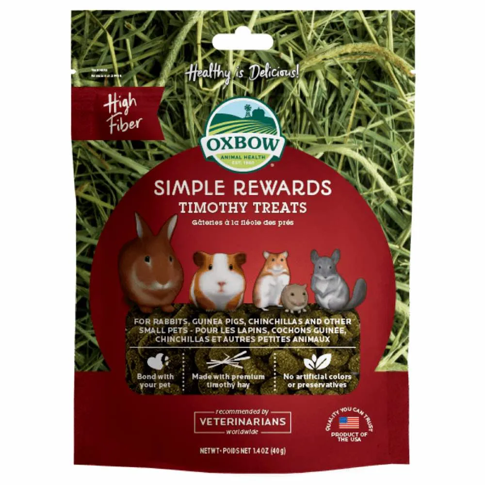 15% OFF: Oxbow Simple Rewards Timothy Treats For Small Animals 40g