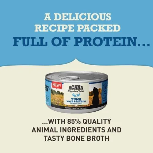 Acana Premium Pate Wet Cat Food with Tuna & Chicken - 24 x 85g