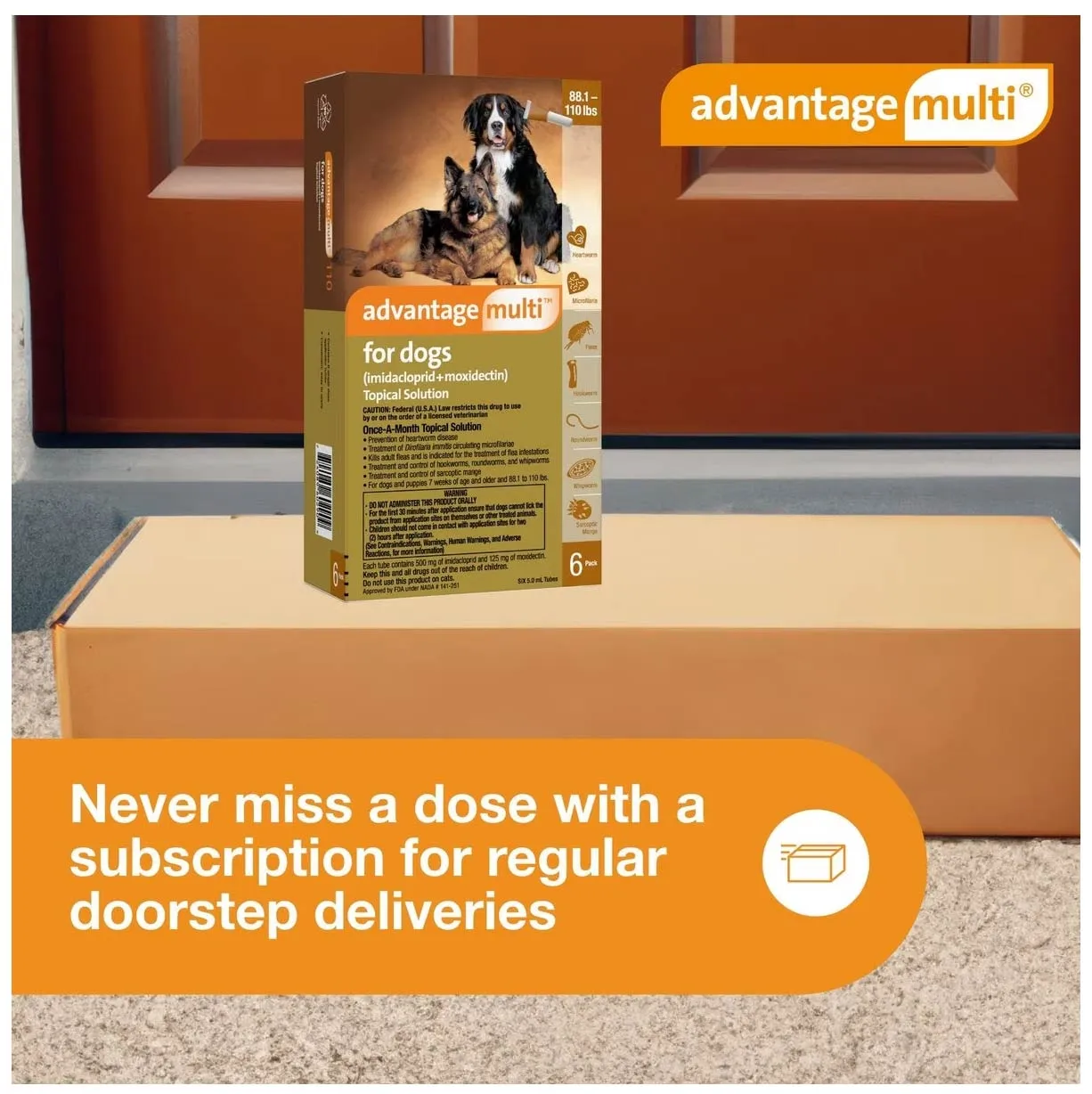Advantage Multi for Dogs (imidacloprid   moxidectin) Topical Solution, 6 Pack