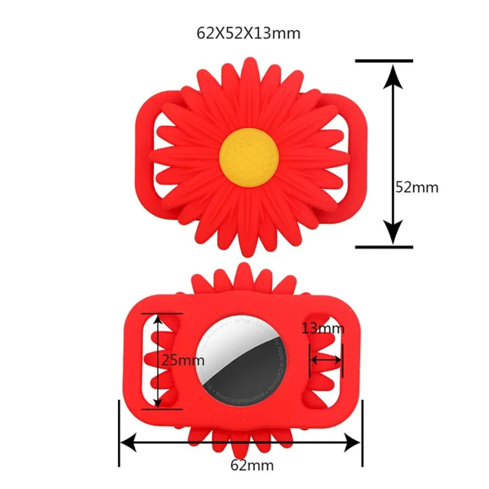 AirTags daisy flower silicone cover - Green