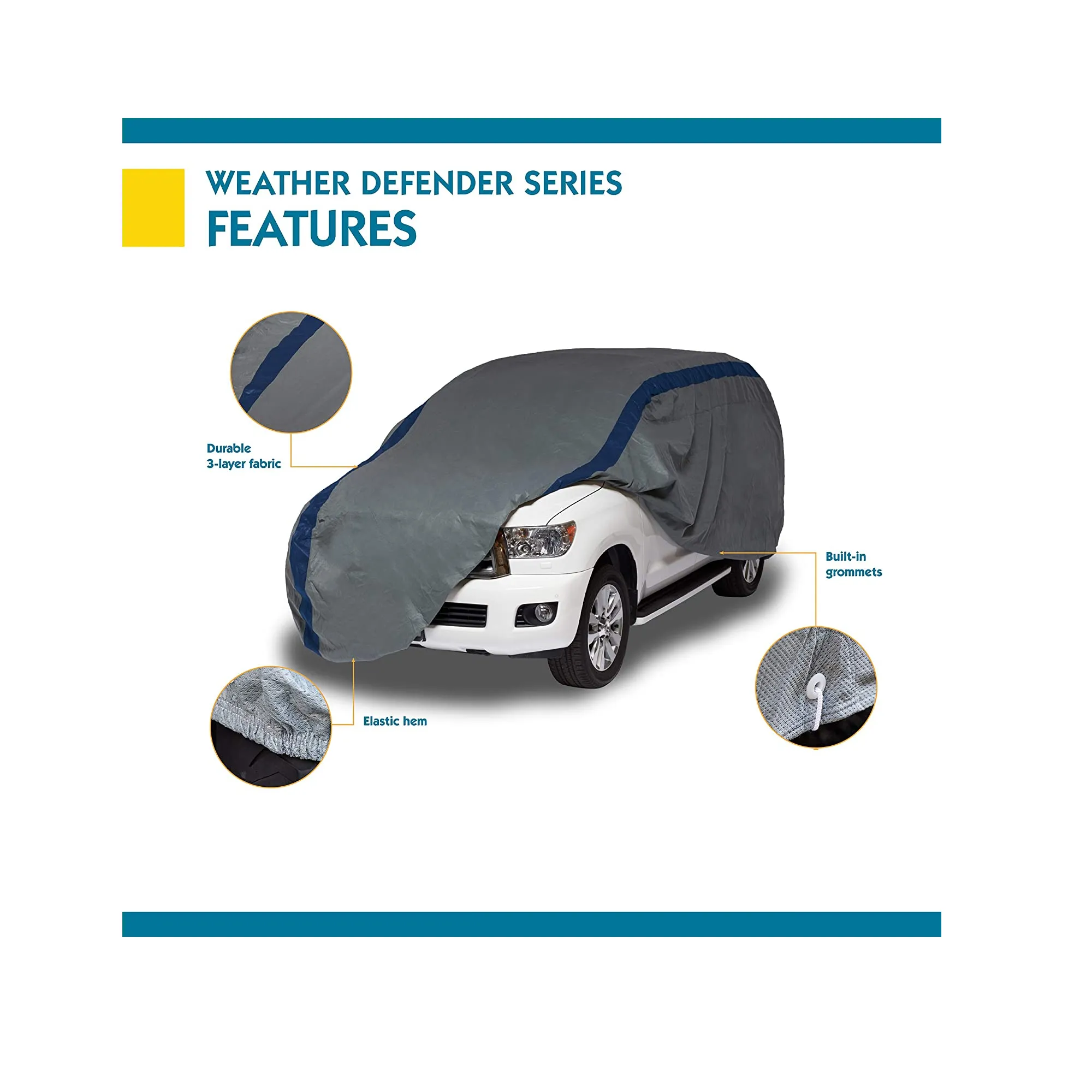 Duck Covers for SUVs/Trucks with Canvas or Box Top up to 17' 6"