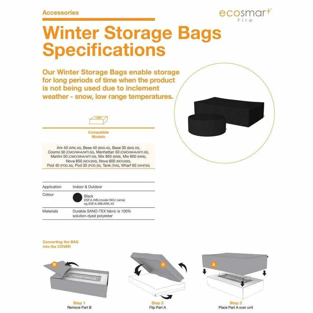 EcoSmart Fire Winter Bag