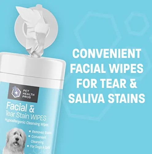 Eye Wipes Tear Stain Remover for Dogs & Cats