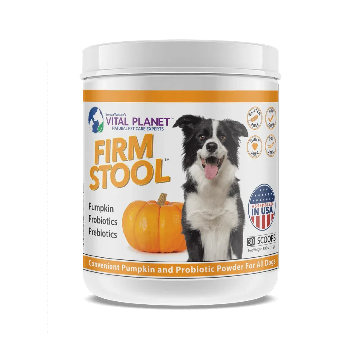 Firm Stool 3.92 Oz. Powder for Pets (Pumpkin, Prebiotics, & Probiotics)