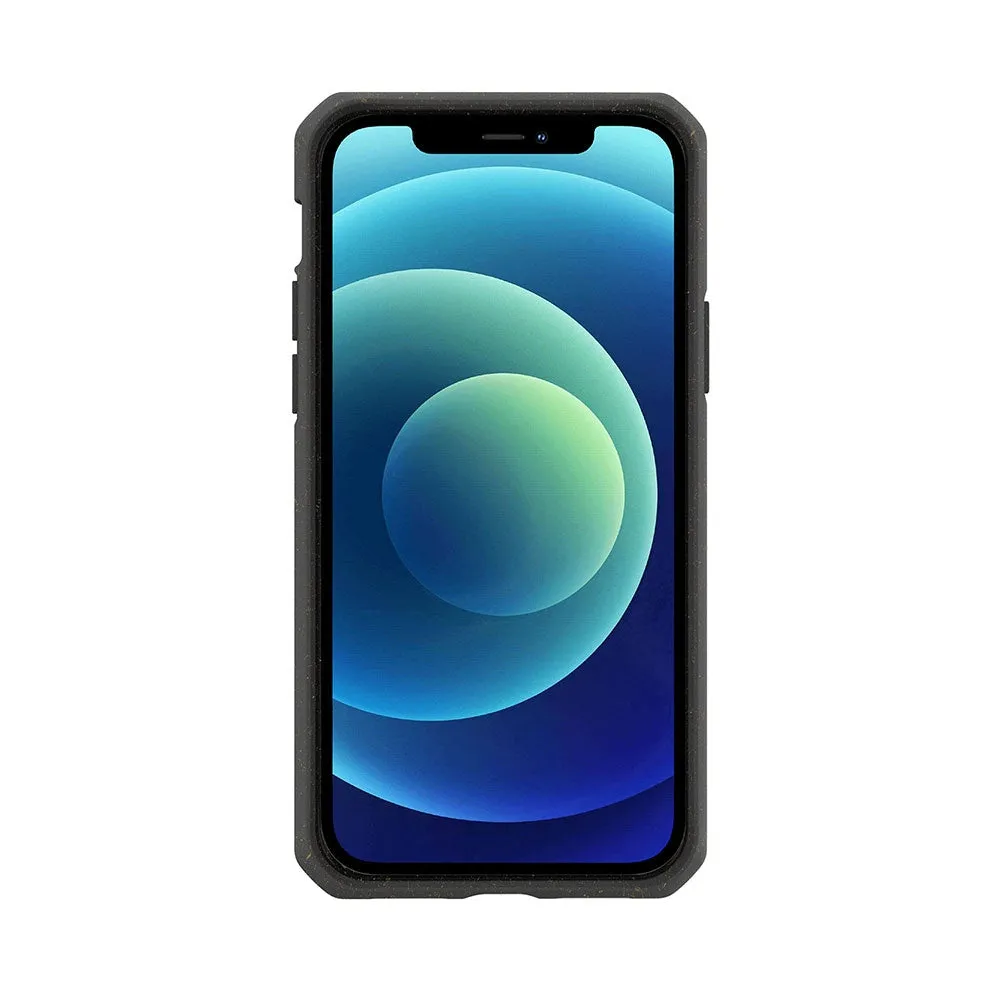 ITSkins - Feronia Bio Fibre iPhone 12 Mini PET Hybrid Protective Case Eco Friendly Bio-based Sustainable Compostable - Black