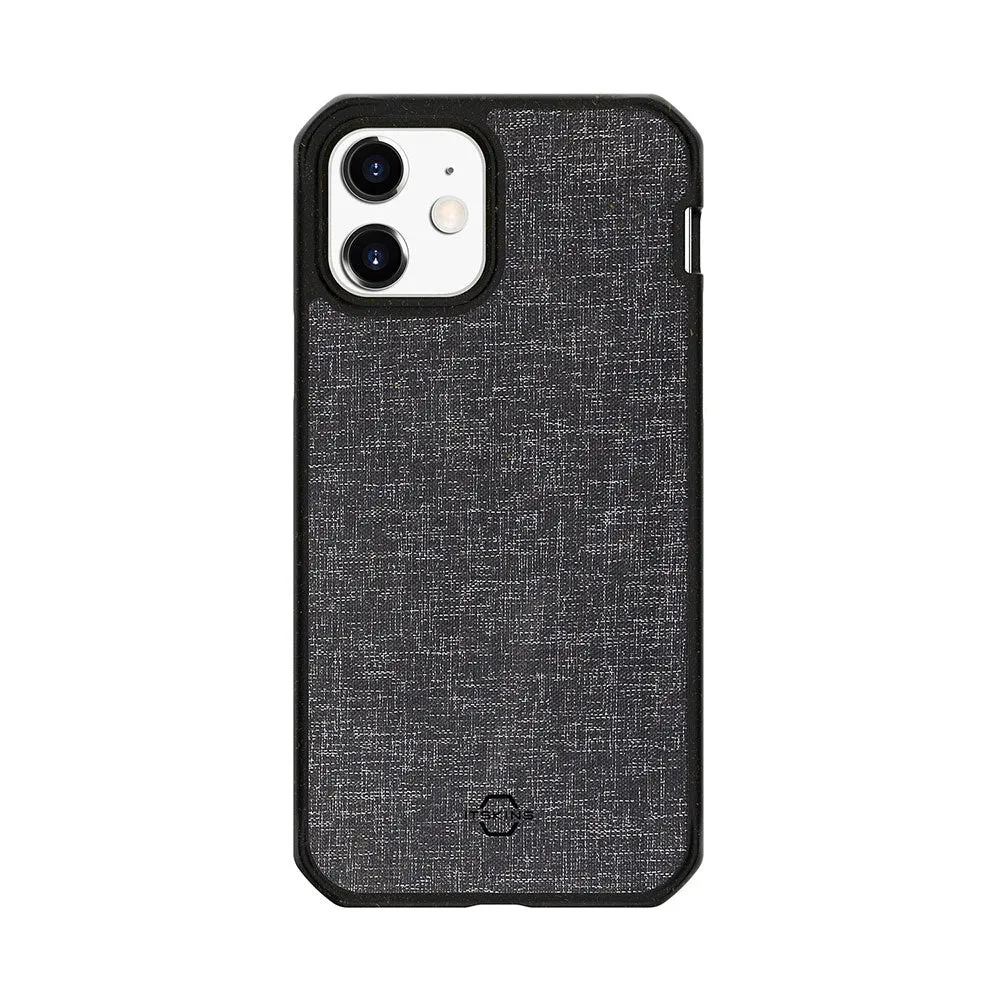 ITSkins - Feronia Bio Fibre iPhone 12 Mini PET Hybrid Protective Case Eco Friendly Bio-based Sustainable Compostable - Black
