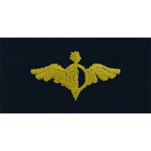 Navy Aerographer Embroidered Coverall Collar Device