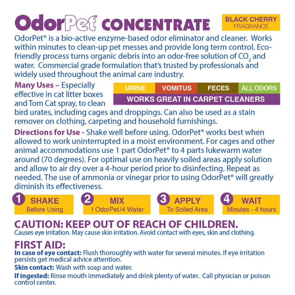 OdorPet Stain and Odor Remover Concentrate, ½ Gallon