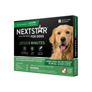 Open Box - NextStar Flea & Tick Topical Treatment for Large Dogs - 45 to 88lbs - 3ct