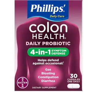 Phillips Colon Health 4-in-1 Daily Probiotic Capsules 30 Count