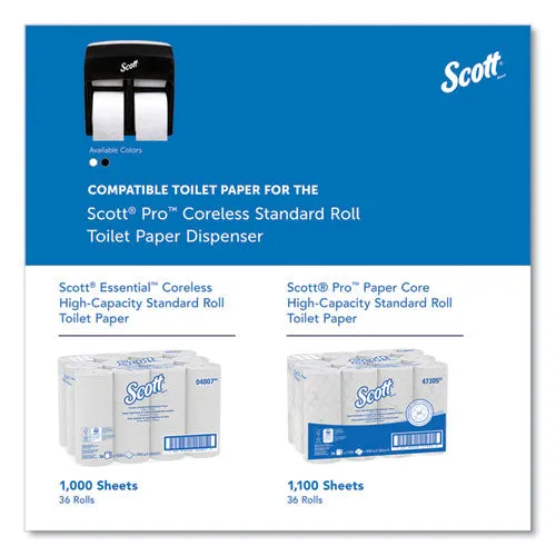 Pro High Capacity Coreless Srb Tissue Dispenser, 11.25 X 6.31 X 12.75, Black