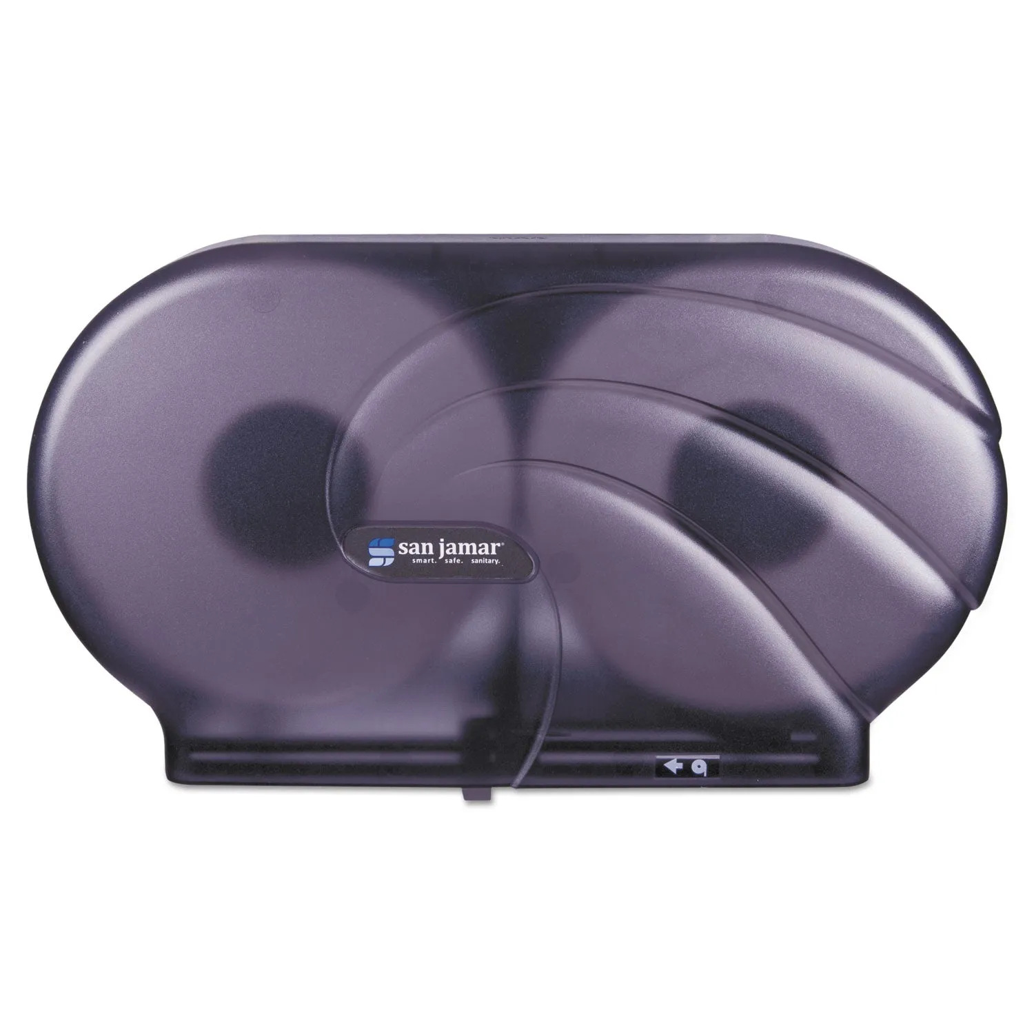 San Jamar Twin 9" Jbt Toilet Tissue Dispenser, Oceans, 19 X 5 1/4 X 12, Black Pearl - SJMR4090TBK
