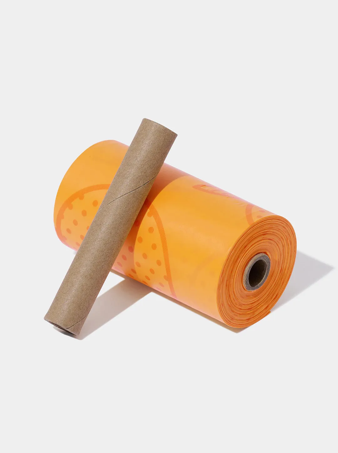 Tangerine Pet Poop Bags & Dispenser Set (1 Dispenser  7 Rolls)