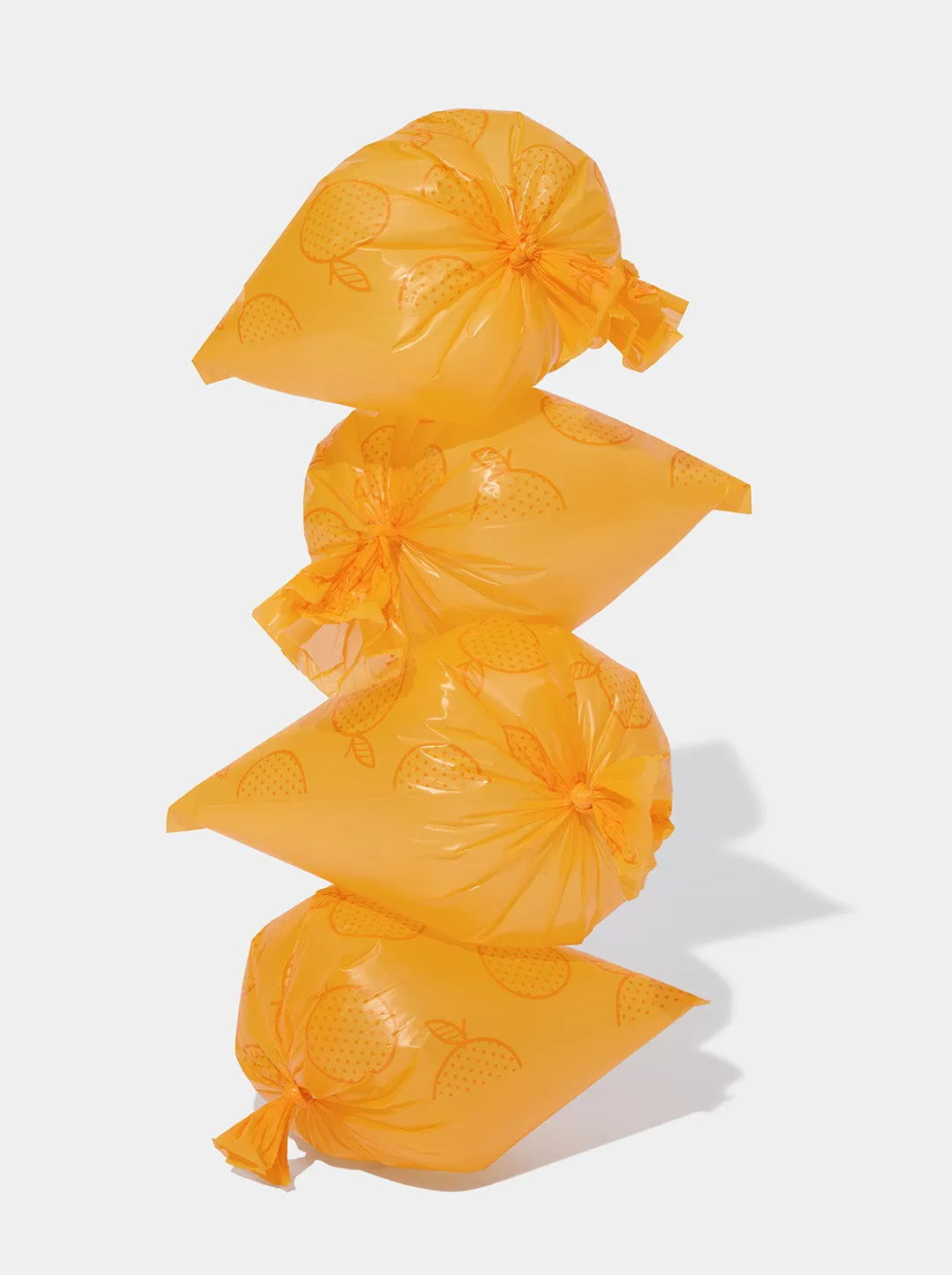 Tangerine Pet Poop Bags & Dispenser Set (1 Dispenser  7 Rolls)