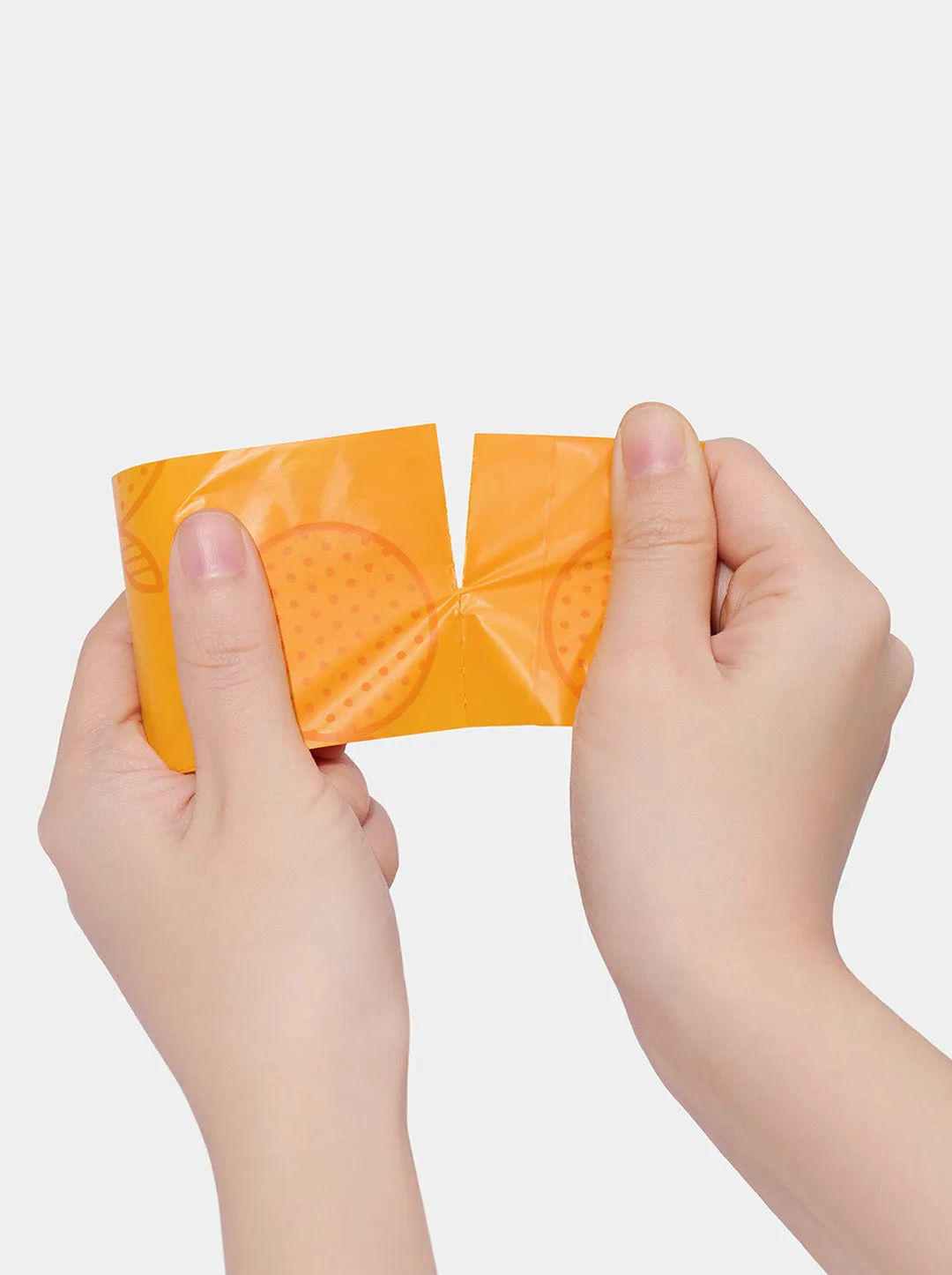 Tangerine Pet Poop Bags & Dispenser Set (1 Dispenser  7 Rolls)