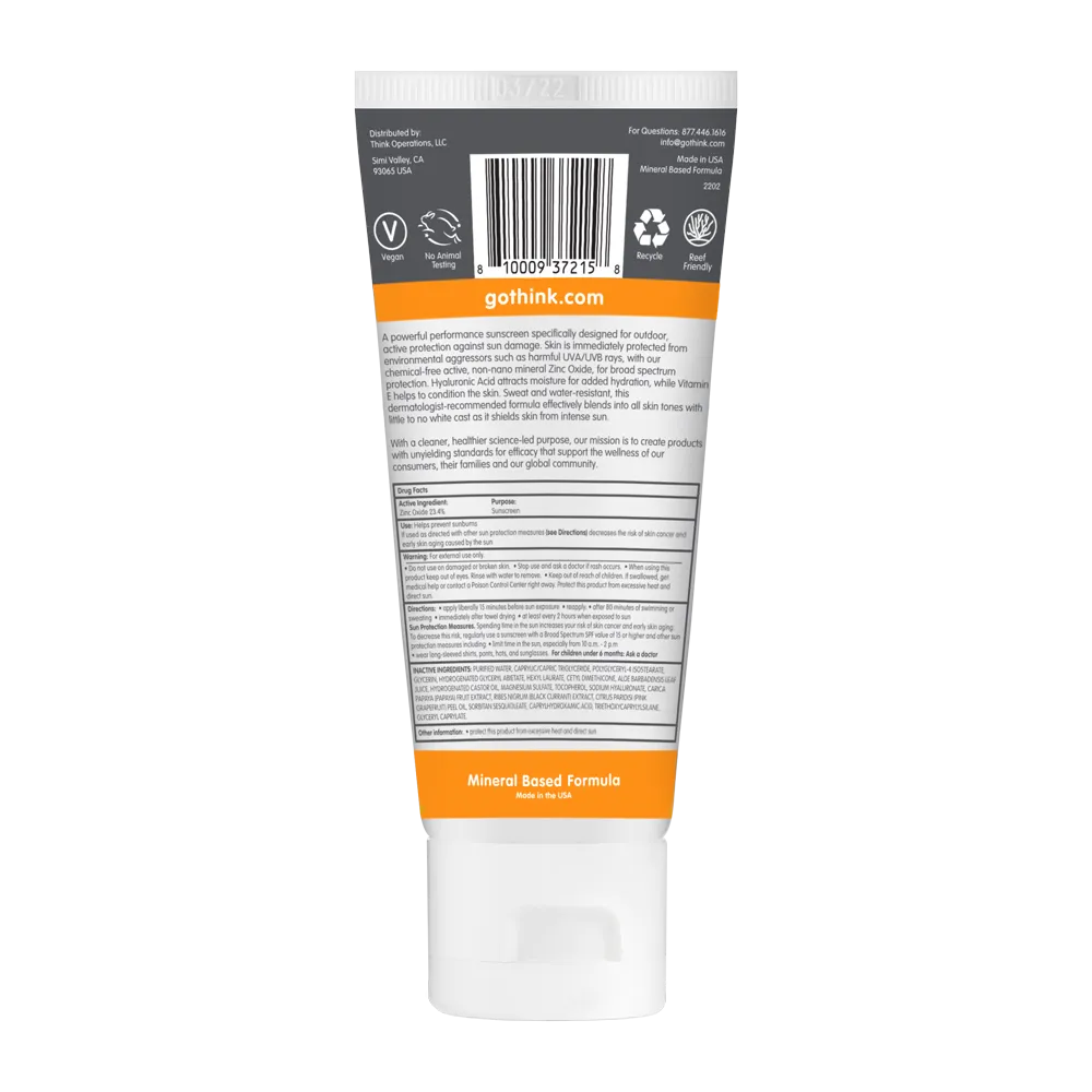 Thinksport Safe Sunscreen SPF 50  (2oz)