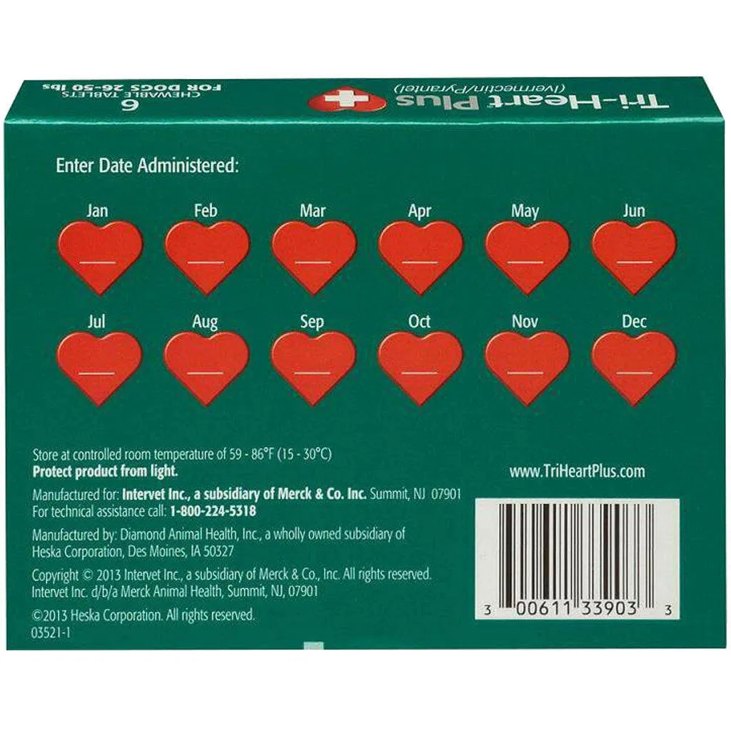 Tri-Heart Plus for Dogs 26-50lbs