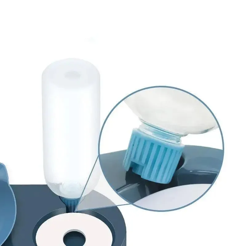 Two-in-One Cat Feeder Water Dispenser