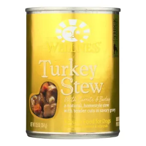 Wellness Pet Products Dog Food - Turkey With Barley And Carrots (Pack of 12) - 12.5 Oz.